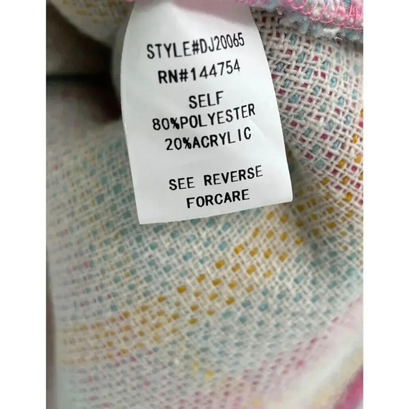 J. NNA Women's Multicolor Plaid Shirt Jacket Long Sleeve Button Up Size L - Picture 13 of 16